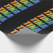 Rainbow Voornaam "TINA"; vun & kleurrijk Cadeaupapier (Hoek)