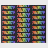 Rainbow Voornaam "TRINITY"; vun & kleurrijk Cadeaupapier (Vlak)