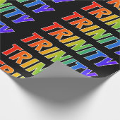 Rainbow Voornaam "TRINITY"; vun & kleurrijk Cadeaupapier (Hoek)