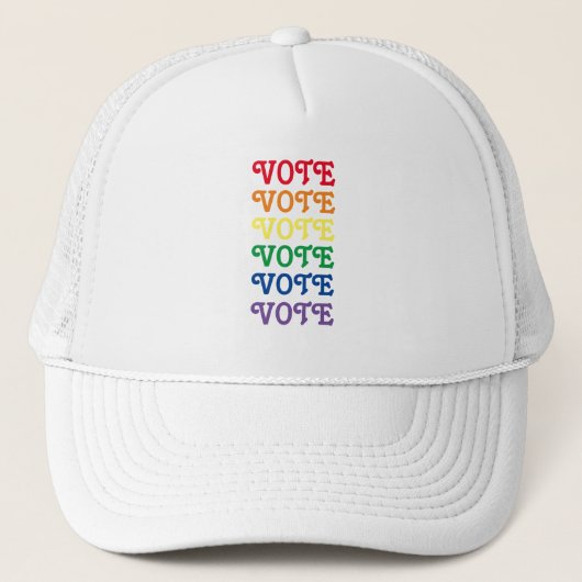 "Rainbow Vote" Trucker Pet (Voorkant)