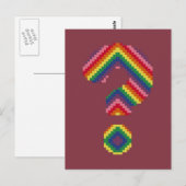 Rainbow-vraagteken Briefkaart (Voorkant / Achterkant)