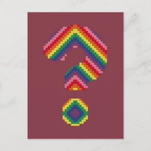 Rainbow-vraagteken Briefkaart