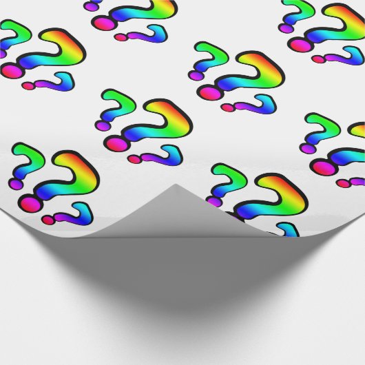 Rainbow-vragenmerken Cadeaupapier (Hoek)