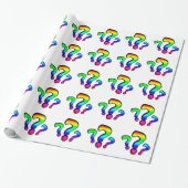 Rainbow-vragenmerken Cadeaupapier (Uitgerold)