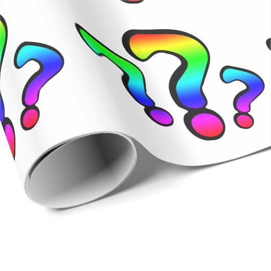 Rainbow-vragenmerken Cadeaupapier (Rol Hoek)