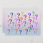 Rainbow-vragenmerken Kaart (Voorkant / Achterkant)