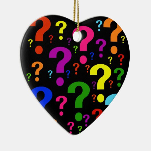 Rainbow-vragenmerken Keramisch Ornament (Rechts)