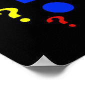 Rainbow-vragenmerken Poster (Hoek)