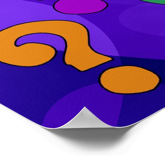 Rainbow-vragenmerken Poster (Hoek)