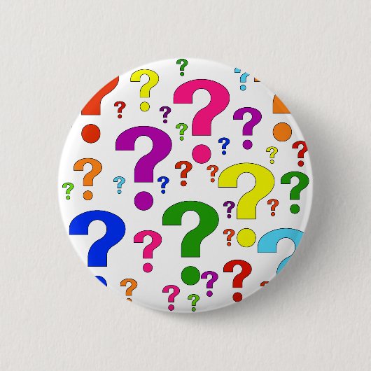 Rainbow-vragenmerken Ronde Button 5,7 Cm (Voorkant)