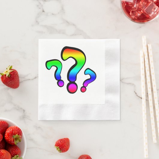 Rainbow-vragenmerken Servetten (Insitu)