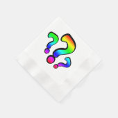Rainbow-vragenmerken Servetten (Hoek)
