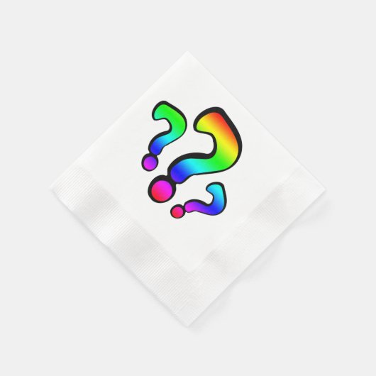 Rainbow-vragenmerken Servetten (Hoek)