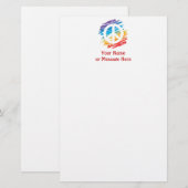 Rainbow-vredessymbool Briefpapier (Voorkant / Achterkant)