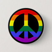 Rainbow-vredessymbool Ronde Button 5,7 Cm (Voorkant)