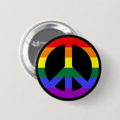 Rainbow-vredessymbool Ronde Button 5,7 Cm (Voorkant /achterkant)