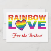 Rainbow Vrijgezellenfeest/ Voor de bruidjes! Kaart (Voorkant)