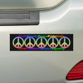 Rainbow-waarden bumpersticker (Op auto)