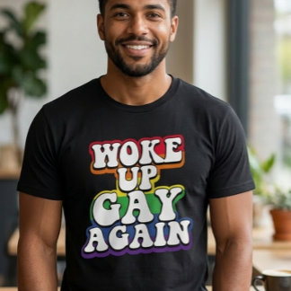 Rainbow Wake Up opnieuw Gay Pride T-shirt