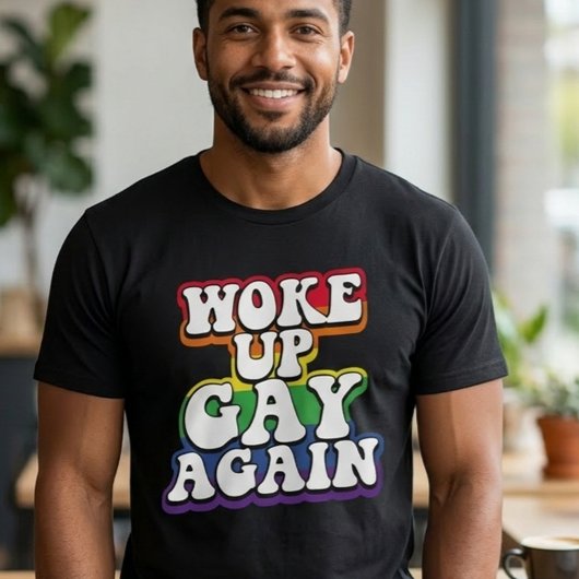 Rainbow Wake Up opnieuw Gay Pride T-shirt