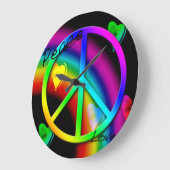 Rainbow Wall-klok voor vrede en liefde Grote Klok (Hoek)