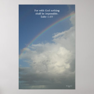 Rainbow, want met God is niets onmogelijk Poster