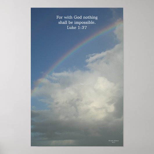 Rainbow, want met God is niets onmogelijk Poster (Voorkant)