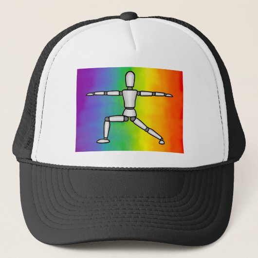Rainbow Warrior 2 yoga pose Trucker Pet (Voorkant)