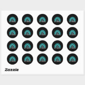 Rainbow Warrior Brca Awareness Ronde Sticker (Vel)