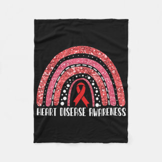 Rainbow Warrior Heart Disease Awareness Fleece Deken