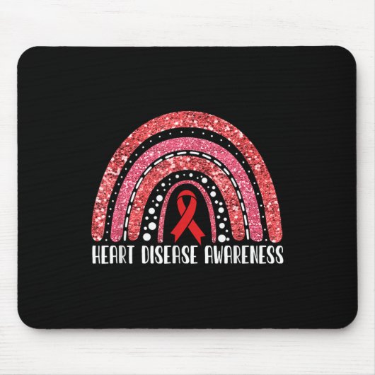 Rainbow Warrior Heart Disease Awareness Muismat (Voorkant)