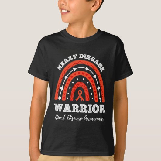 Rainbow Warrior Heart Disease Awareness T-shirt (Voorkant)