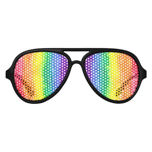 Rainbow Wash Party Shades Aviator Zonnebril (Voorkant)