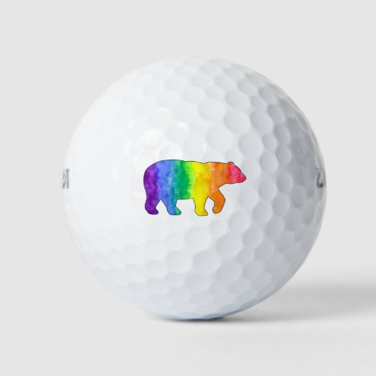 Rainbow Wash Waterverf Beer golfballen (Voorkant)