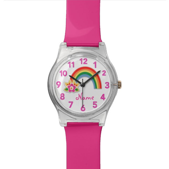 Rainbow Watch Personalized Watts for Girls Horloge (Close Up)