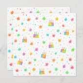 Rainbow Watercolor Birthday Cake Colorful Paint Kaart (Voorkant / Achterkant)