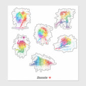 Rainbow Watercolor Winter Sports Sticker (Vel)