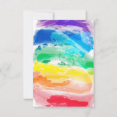 Rainbow Watercolors Collectie Bewaar De Datum Kaart (Achterkant)