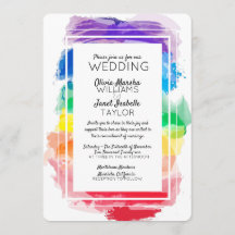 Rainbow Watercolors Collectie Trouwuitnodiging