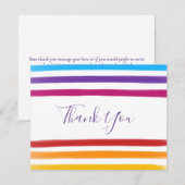 Rainbow Watercolours Zakelijke bedankkaart (Voorkant / Achterkant)