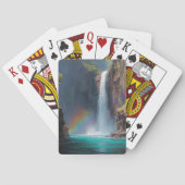 Rainbow Waterfall Fantasy Scene Playing Cards Pokerkaarten (Achterkant)