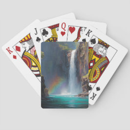 Rainbow Waterfall Fantasy Scene Playing Cards Pokerkaarten