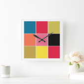 Rainbow Waterfall Squares Wall klok (Huis)