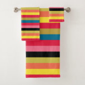 Rainbow Waterfall Stripes Bath Towel Set Bad Handdoek (Insitu)