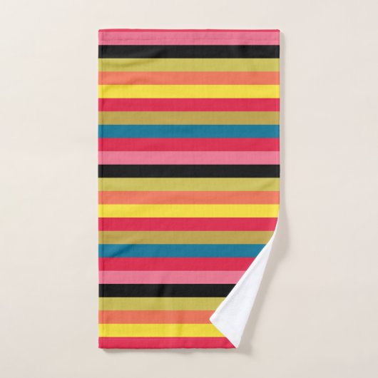 Rainbow Waterfall Stripes Bath Towel Set Bad Handdoek (Handdoek)
