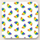 Rainbow Watermelon Pattern Bier Onderzetter (Voorkant)