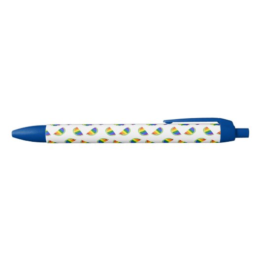 Rainbow Watermelon Pattern Blauwe Inkt Pen (Bovenkant)