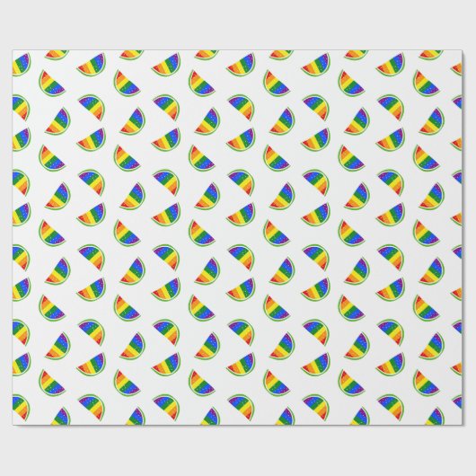 Rainbow Watermelon Pattern Cadeaupapier (Vlak)