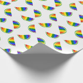Rainbow Watermelon Pattern Cadeaupapier (Hoek)