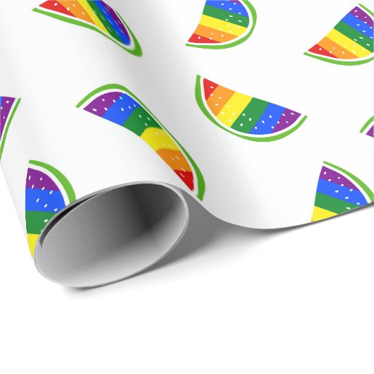 Rainbow Watermelon Pattern Cadeaupapier (Rol Hoek)